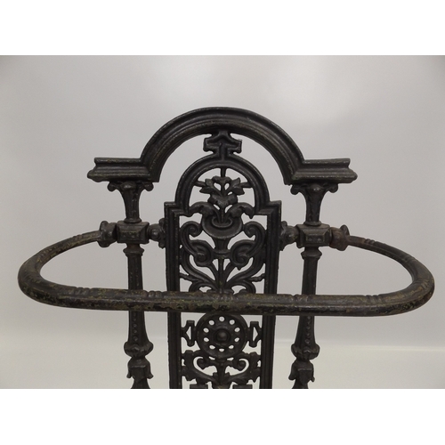 455 - Victorian Cast Iron Umbrella Stand with Drip Tray