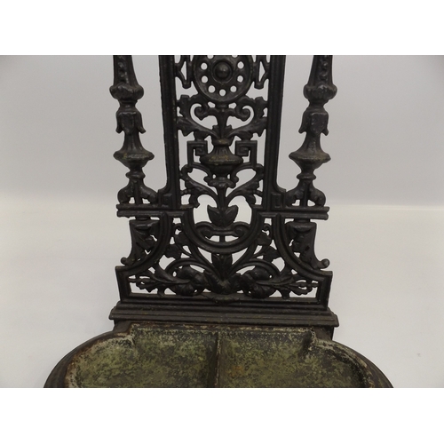 455 - Victorian Cast Iron Umbrella Stand with Drip Tray