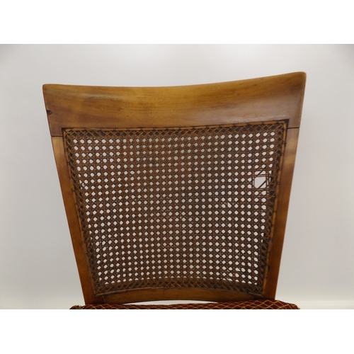 628 - Cane Beech Chair with Cushion