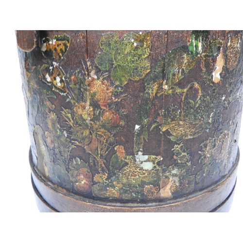 657 - Victorian Wooden Bucket in the Bargeware Style