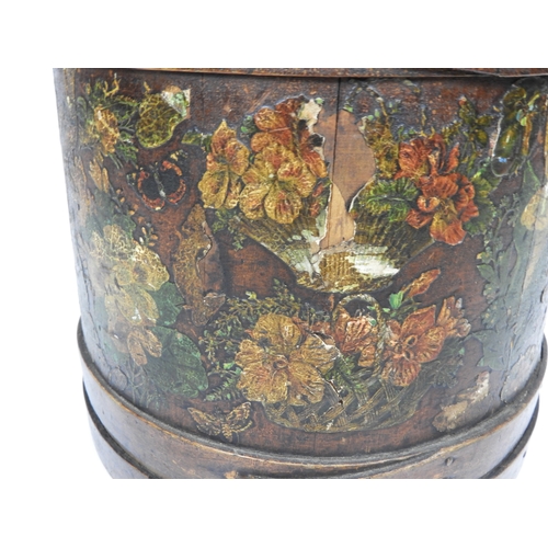 657 - Victorian Wooden Bucket in the Bargeware Style