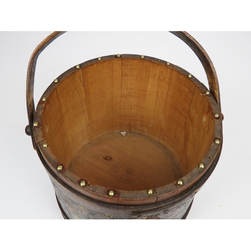 657 - Victorian Wooden Bucket in the Bargeware Style