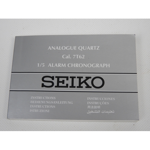 351 - Seiko Analogue Quartz Cal.7t62 1/5 Alarm Chronograph Wristwatch