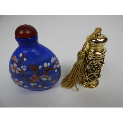 139 - Quantity of Oriental Scent and Snuff Bottles - To include Bone Jade and Enamel on Copper