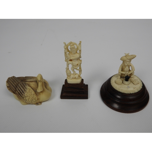 83 - Carved Bone and Jade Figures/Ornaments