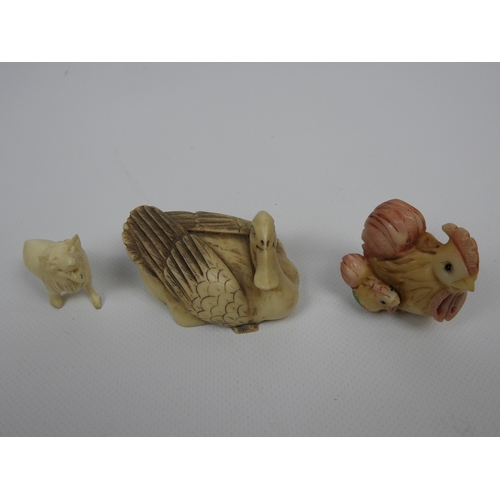 83 - Carved Bone and Jade Figures/Ornaments