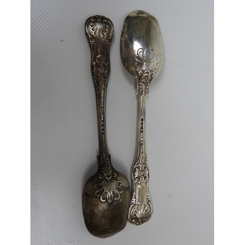 211 - Pair of Victorian London Silver Spoons - Some Damage to Bowls