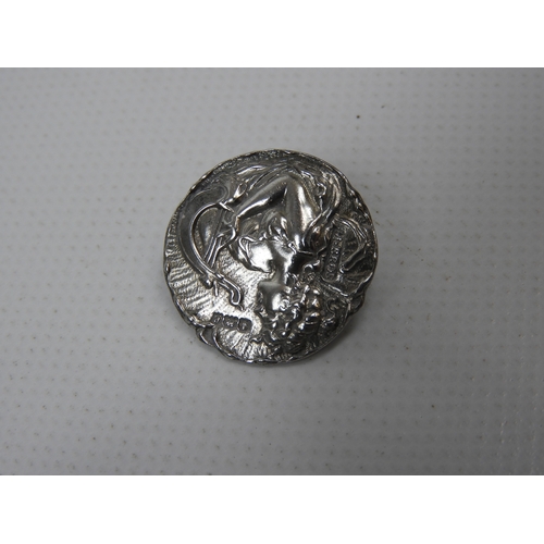 374 - Pair of Art Nouveau Style Birmingham Silver Buttons