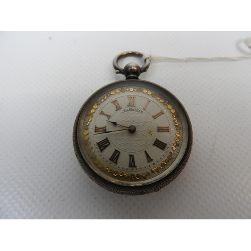 51 - Silver Cased Fob Watch with Key