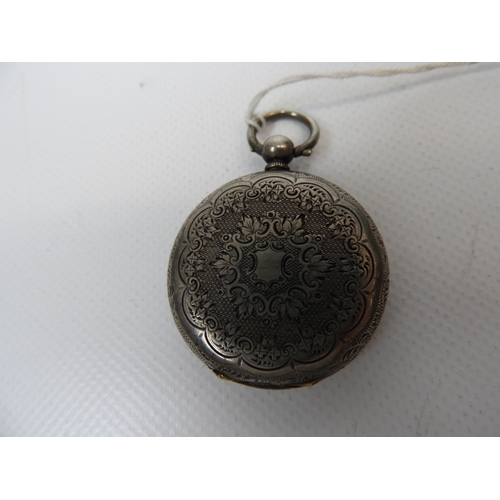 51 - Silver Cased Fob Watch with Key