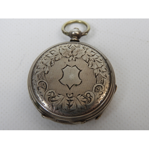 411 - Unmarked Silver Fob Watch