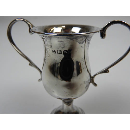 369 - Silver Miniature Trophy on Stand - Battalion Sports