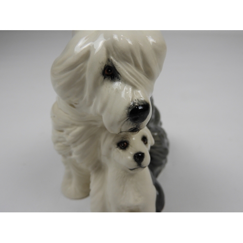 78 - Royal Doulton Dog Ornament - Old English Sheepdog & Pup