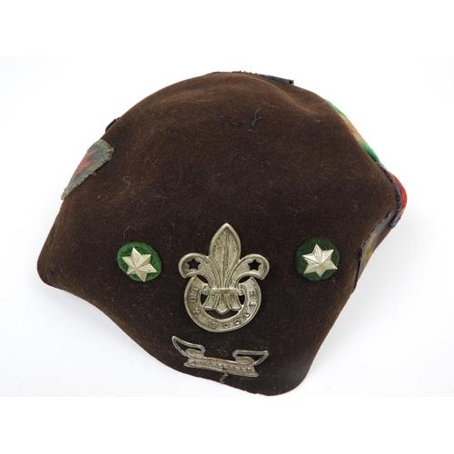 89 - Felt Cap with Scouting Badges