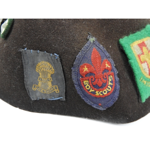 89 - Felt Cap with Scouting Badges