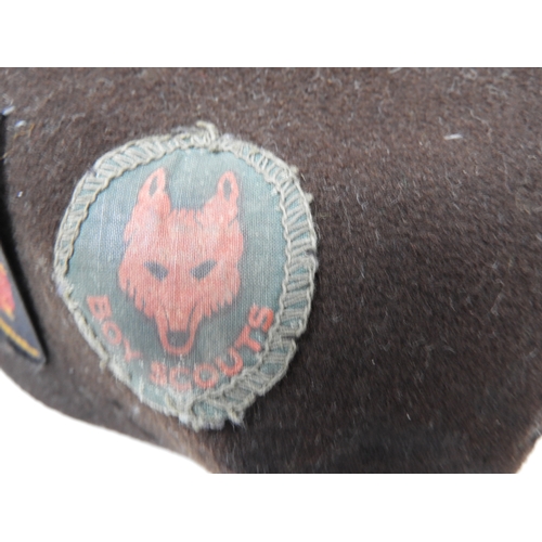 89 - Felt Cap with Scouting Badges