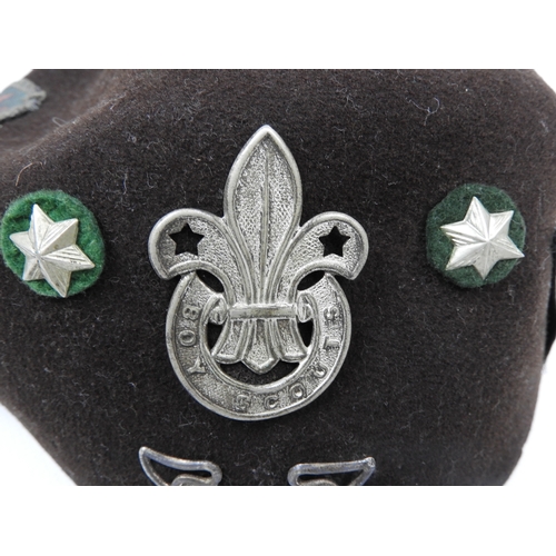 89 - Felt Cap with Scouting Badges