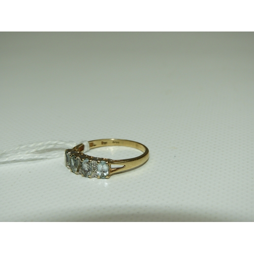 320 - 9ct Gold Topaz and Diamond Ring