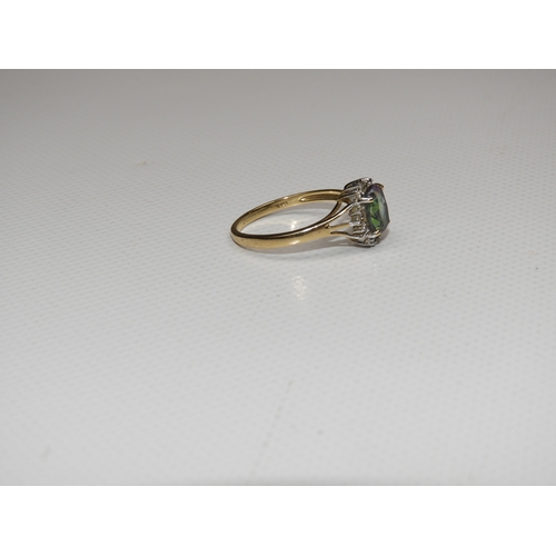 355 - 9ct Gold Topaz and Diamond Ring