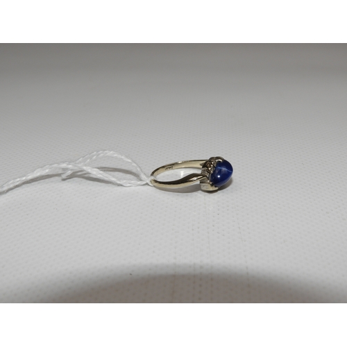 311 - 14ct White Gold Sapphire and Diamond Ring