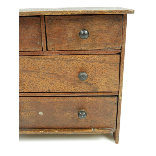 504 - Miniature Two over Two Chest of Drawers in Original Scumble Finish - 8