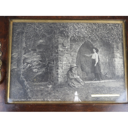 596 - Glass Fronted Cabinet Depicting 'Dripping Well, Anchor Wood, Barnstaple