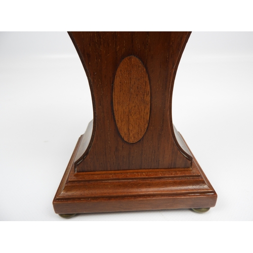 635 - 2x Mahogany Inlaid Mantel Clocks