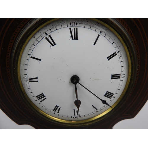 635 - 2x Mahogany Inlaid Mantel Clocks