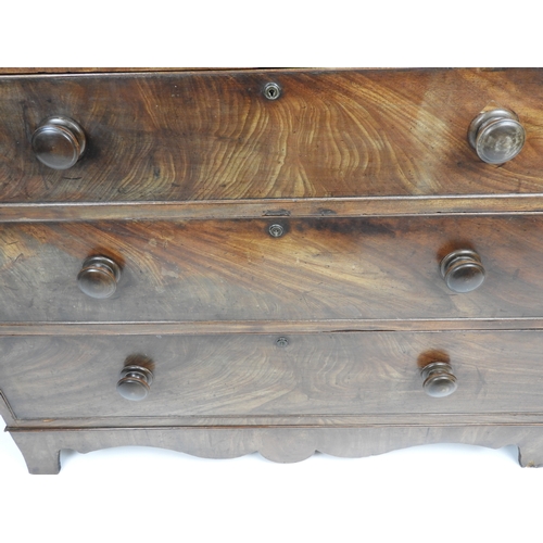 519 - Victorian Mahogany Two over Three Chest of Drawers