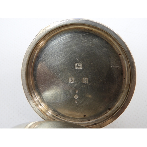 298 - Silver Cased Okehampton Pocket Watch C1916 - Excellent Working Order with Key - W.H. Cornish Okehamp... 