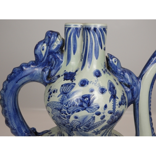 584 - Large Chinese Blue and White Ceramic Water Pitcher - 26