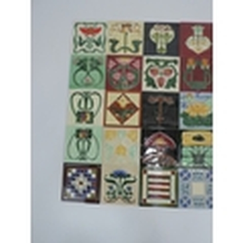 126 - 30x Neatco Ceramic Arts and Crafts, Art Nouveau and Victorian Style Tiles Each Tile Measures 6