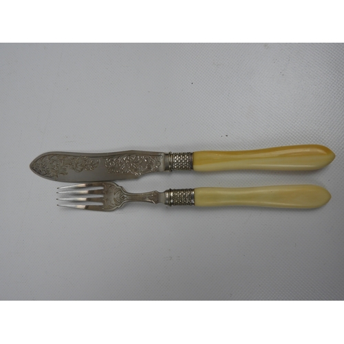 271 - Cased Fish Cutlery - One Knife and Fork Missing