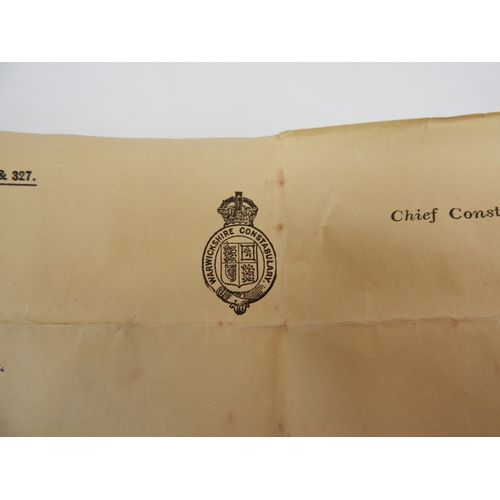 354 - Special Constabulary Long Service Medal with Original Papers Awarded to Harold Ashby