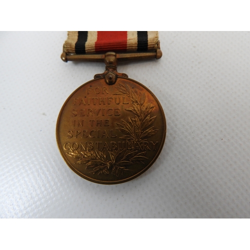 354 - Special Constabulary Long Service Medal with Original Papers Awarded to Harold Ashby