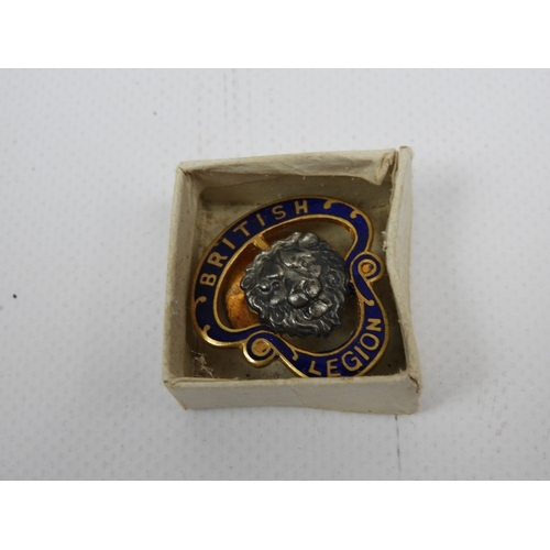 54 - Boxed British Legion Badge Supplied by Birmingham Medal Company