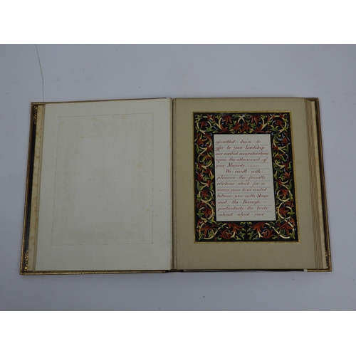 542 - Leather Bound Book Presented to the Earl of Dudley by the Mayor - Aldermen and Burgesses of Dudley -... 