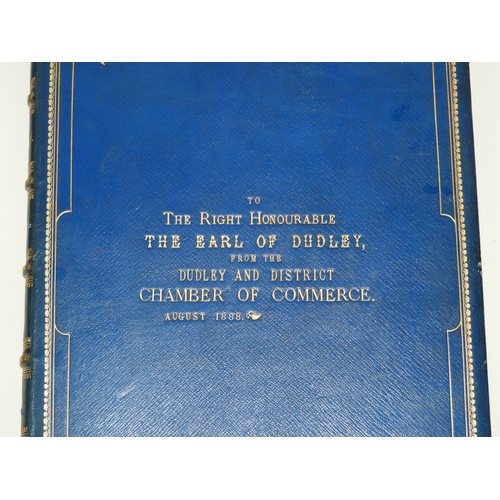 540 - Leather Book Presented to the Earl of Dudley from the Dudley and District Chamber of Commerce - Augu... 