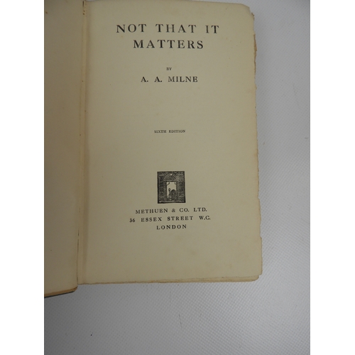 104 - 4x Books 1918 Gloucestershire Friends, Not that it Matters, The Cope and 1926 First Edition 'Queen o... 