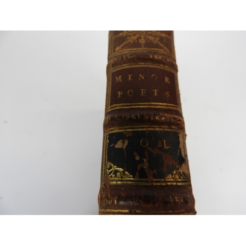 490 - Minor Poets Vol 1&2 Half Calf Leather with Gilt Spine Decoration. Decorated End Papers. Works of Geo... 