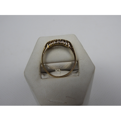 48 - 18ct Gold Five Stone Diamond Ring Birmingham Hallmarked