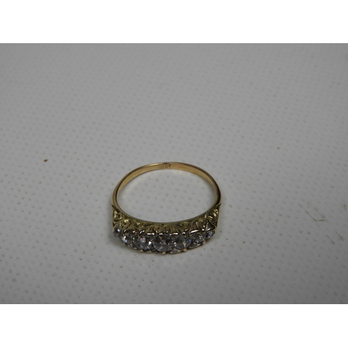 322 - 18ct Gold Diamond Gypsy Ring - Old Cut Diamonds