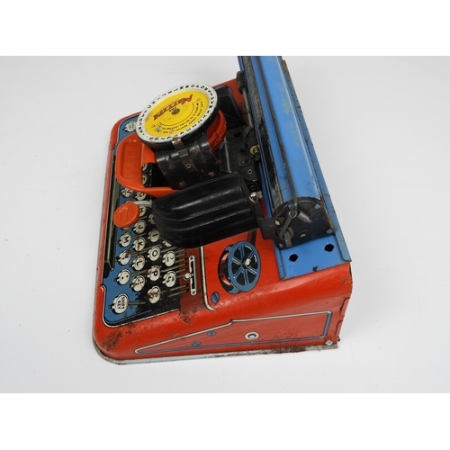 498 - Mettype Child's Tin Plate Toy Typewriter