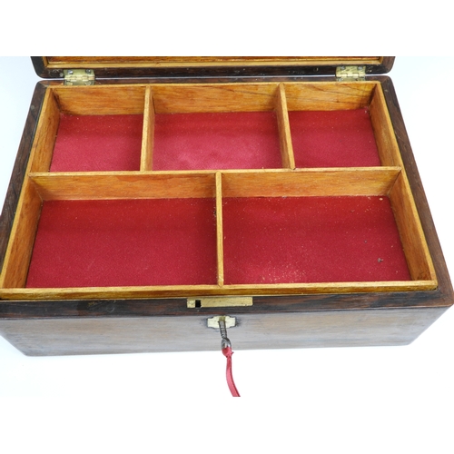 526 - Mahogany Jewellery Box with Key