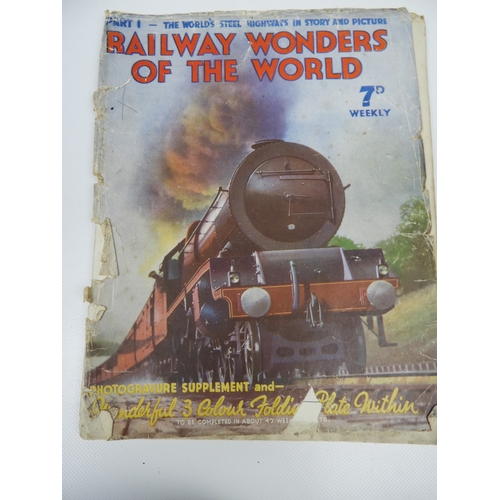 453 - Railway Wonders of the World - Set of 50 Magazines, 7 Missing Published 1935