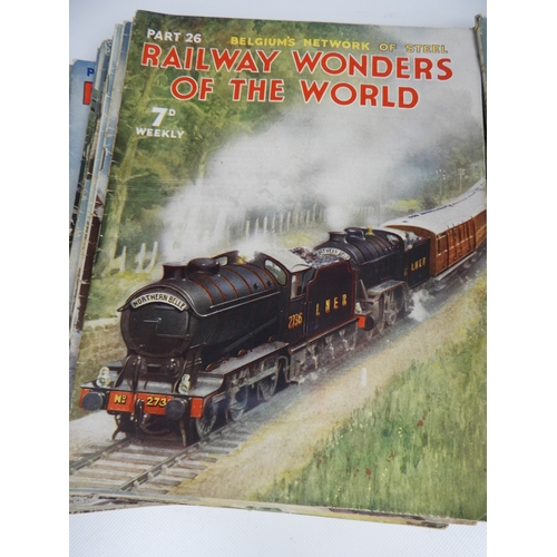 453 - Railway Wonders of the World - Set of 50 Magazines, 7 Missing Published 1935