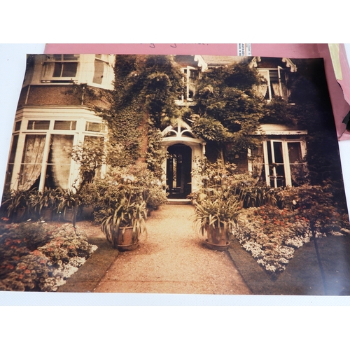 125 - Very Early Colour Photograph of Manor Lodge Middlesex Approx 1905 with Original Glass Negative