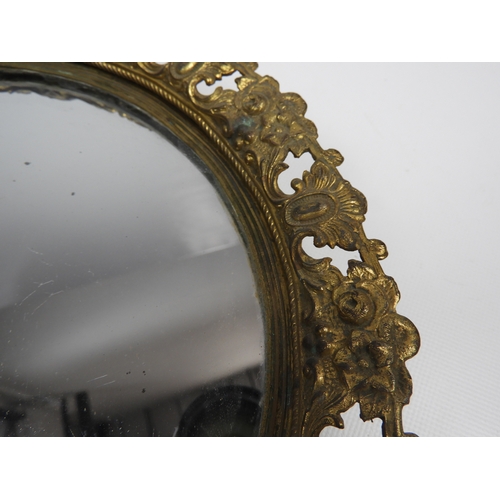 640 - Mirrored Ormolu Three Footed Salver