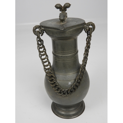 425 - 2x Pewter Water Jugs