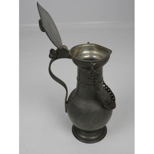 425 - 2x Pewter Water Jugs